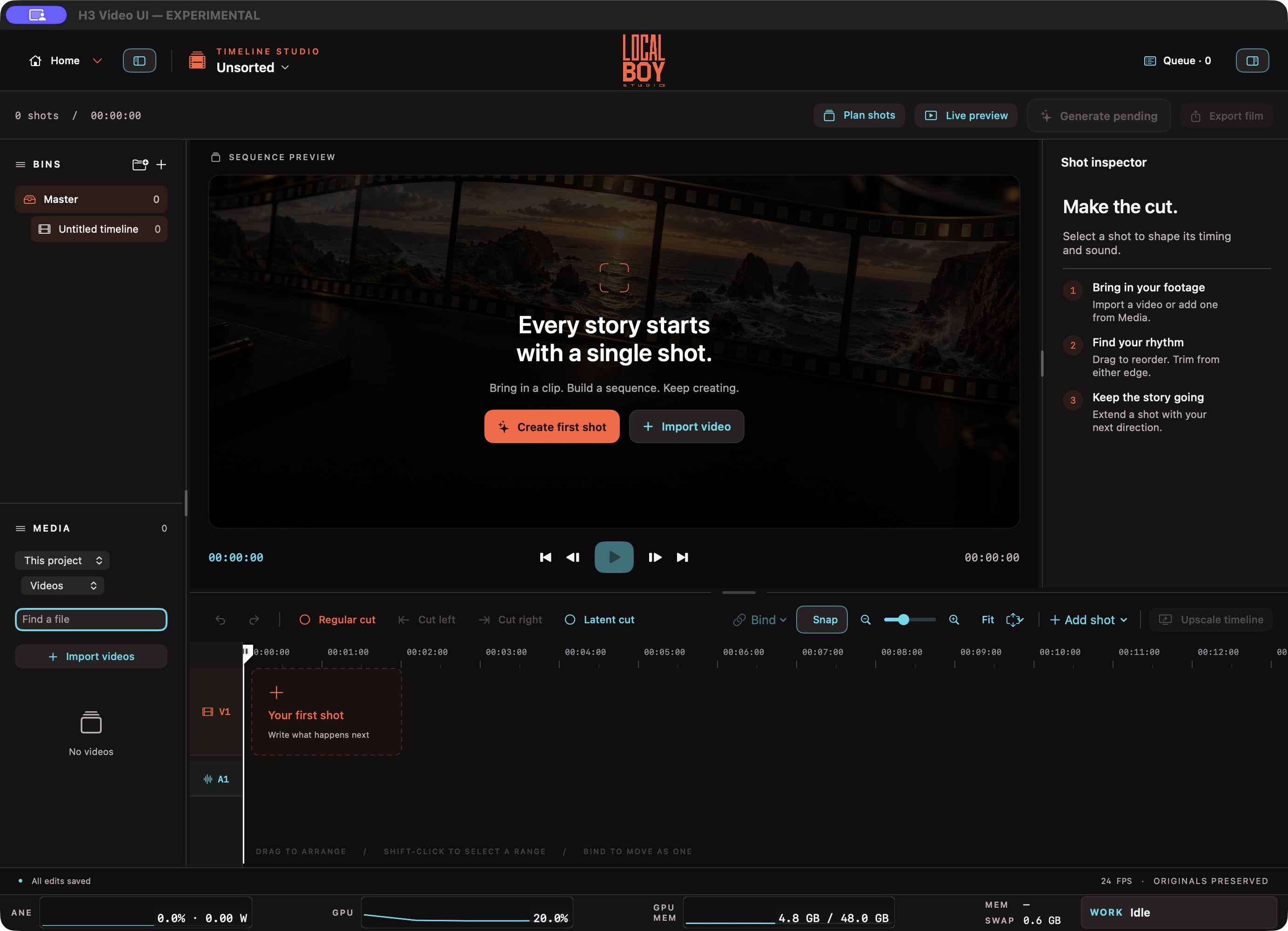 Timeline Studio · Extend interface with illustrative cinematic content