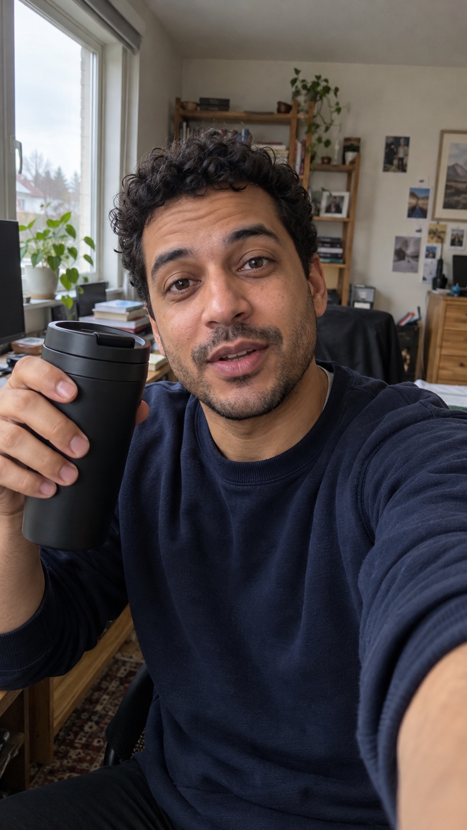 An ordinary front-camera coffee review.